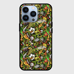 Чехол для iPhone 13 Pro Футбольный мяч и табло, цвет: 3D-черный