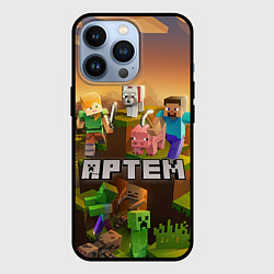 Чехол iPhone 13 Pro Артем Minecraft