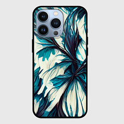 Чехол для iPhone 13 Pro Абстрактные цветочные узоры, цвет: 3D-черный