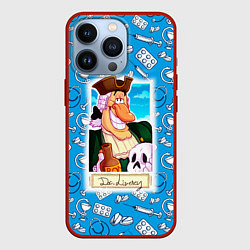 Чехол iPhone 13 Pro Доктор Ливси с черепом и ромом
