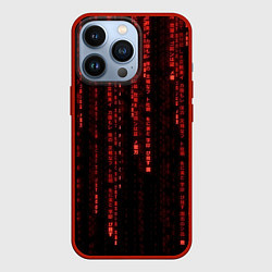 Чехол для iPhone 13 Pro Программные иероглифы, цвет: 3D-красный