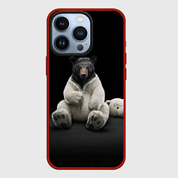 Чехол для iPhone 13 Pro Медведь в костюме ростовой куклы, цвет: 3D-красный