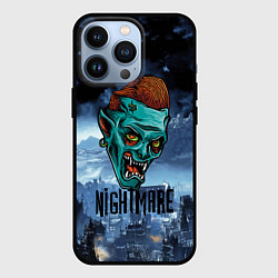 Чехол для iPhone 13 Pro Ночной кошмар - Horror face, цвет: 3D-черный