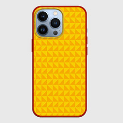 Чехол iPhone 13 Pro Геометрия - желтые треугольники