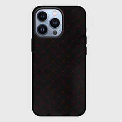 Чехол iPhone 13 Pro Красные плитки на черном фоне