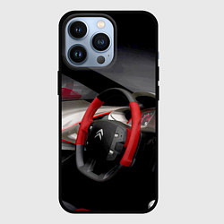 Чехол для iPhone 13 Pro Ситроен - салон - Steering wheel, цвет: 3D-черный
