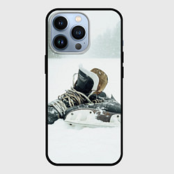 Чехол для iPhone 13 Pro Хоккейные коньки, цвет: 3D-черный