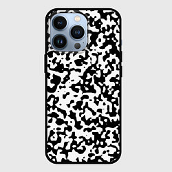 Чехол для iPhone 13 Pro Камуфляж Cowskin мелкий, цвет: 3D-черный