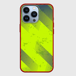 Чехол для iPhone 13 Pro Green sport style, цвет: 3D-красный