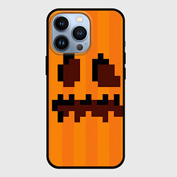 Чехол для iPhone 13 Pro Тыква - Майнкрафт - Хеллоуин, цвет: 3D-черный