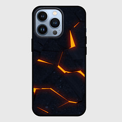Чехол для iPhone 13 Pro Неоновые плиты в разломе, цвет: 3D-черный