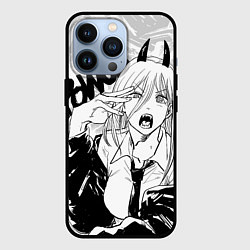 Чехол для iPhone 13 Pro Пауэр - Человек-бензопила, цвет: 3D-черный