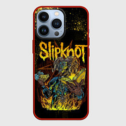 Чехол для iPhone 13 Pro Slipknot Yellow Monster, цвет: 3D-красный