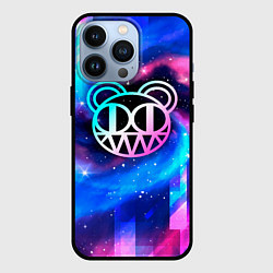 Чехол для iPhone 13 Pro Radiohead неоновый космос, цвет: 3D-черный