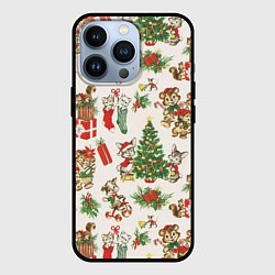 Чехол для iPhone 13 Pro Christmas Рождество, цвет: 3D-черный