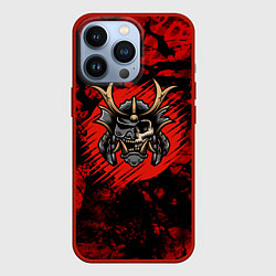 Чехол для iPhone 13 Pro Самурай black red, цвет: 3D-красный