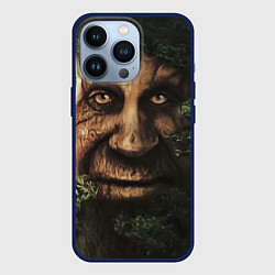 Чехол для iPhone 13 Pro Дерево с лицом мем Мудрое дерево, цвет: 3D-тёмно-синий