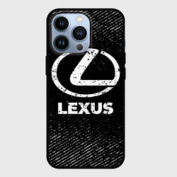 Чехол для iPhone 13 Pro Lexus с потертостями на темном фоне, цвет: 3D-черный