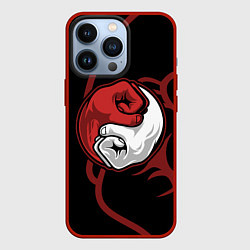Чехол для iPhone 13 Pro Братский инь-янь, цвет: 3D-красный