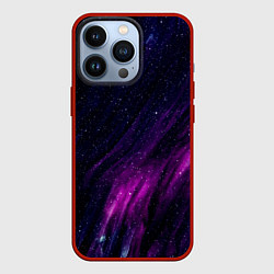 Чехол для iPhone 13 Pro Абстрактные блёстки и звёзды, цвет: 3D-красный