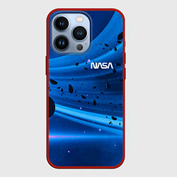 Чехол для iPhone 13 Pro Космическое пространство - NASA - Planet, цвет: 3D-красный