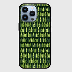 Чехол для iPhone 13 Pro Милитари бутылки разные, цвет: 3D-черный