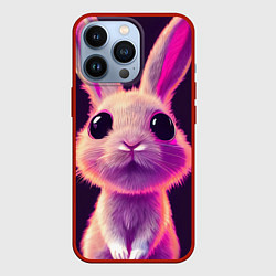 Чехол для iPhone 13 Pro Кролик 3Д арт, цвет: 3D-красный