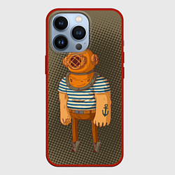 Чехол для iPhone 13 Pro Моряк-водолаз, цвет: 3D-красный