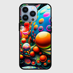 Чехол для iPhone 13 Pro Абстрактные космические шары, цвет: 3D-черный