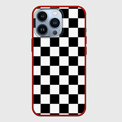 Чехол для iPhone 13 Pro Шахматные клетки - текстура, цвет: 3D-красный