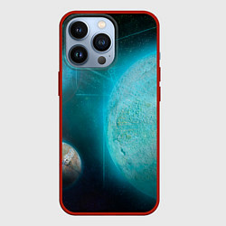 Чехол для iPhone 13 Pro Космос и планеты, цвет: 3D-красный