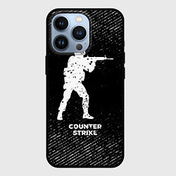 Чехол для iPhone 13 Pro Counter Strike с потертостями на темном фоне, цвет: 3D-черный
