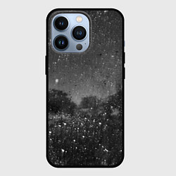 Чехол для iPhone 13 Pro Абстрактная тьма и следы белой краски, цвет: 3D-черный