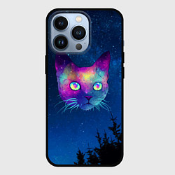 Чехол для iPhone 13 Pro Планета кошачья голова, цвет: 3D-черный