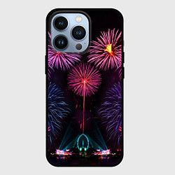 Чехол для iPhone 13 Pro Новогодний салют, цвет: 3D-черный