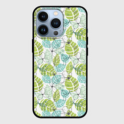 Чехол iPhone 13 Pro Цветы и птицы