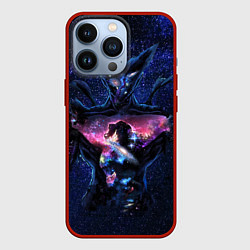 Чехол для iPhone 13 Pro One Punch Man Гароу Космос, цвет: 3D-красный