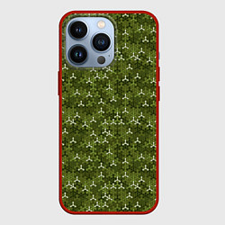 Чехол для iPhone 13 Pro Милитари спиннер, цвет: 3D-красный