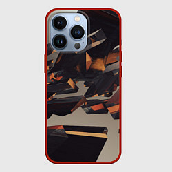 Чехол для iPhone 13 Pro Абстрактное множество стеклянных объектов, цвет: 3D-красный