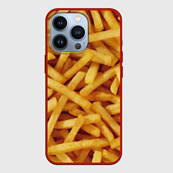 Чехол для iPhone 13 Pro Картошка фри, цвет: 3D-красный