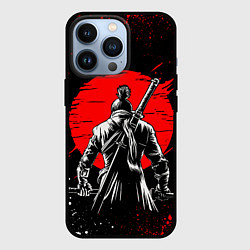 Чехол для iPhone 13 Pro Самурай - красное солнце, цвет: 3D-черный