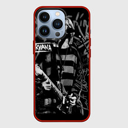 Чехол для iPhone 13 Pro Nirvana poster, цвет: 3D-красный