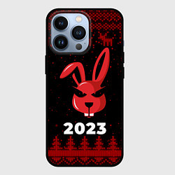 Чехол для iPhone 13 Pro Кролик НГ суровый, цвет: 3D-черный
