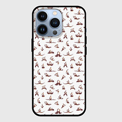 Чехол для iPhone 13 Pro Усы и носы, цвет: 3D-черный