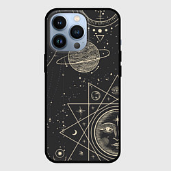 Чехол для iPhone 13 Pro Мистические узоры, цвет: 3D-черный