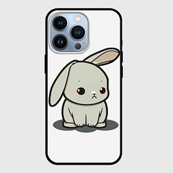 Чехол для iPhone 13 Pro Грустный зайчик, цвет: 3D-черный