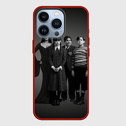 Чехол для iPhone 13 Pro Аддамс, семейный портрет, цвет: 3D-красный