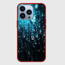 Чехол для iPhone 13 Pro Двоичный код, цвет: 3D-красный