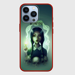 Чехол для iPhone 13 Pro Уэнсдэй poster art, цвет: 3D-красный