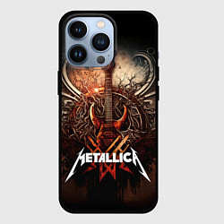 Чехол для iPhone 13 Pro Metallica гитара и логотип, цвет: 3D-черный